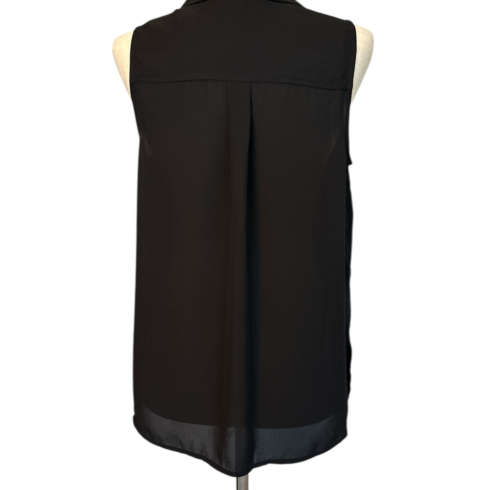 Michael Kors Black Sleeveless Zip Blouse - Picture 2 of 3